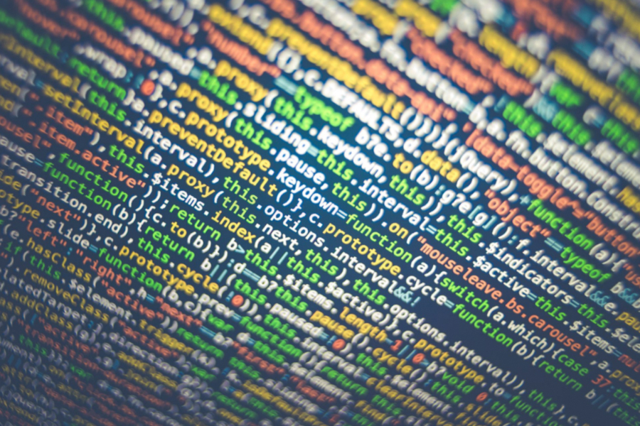 a picture of data displayed on the screen